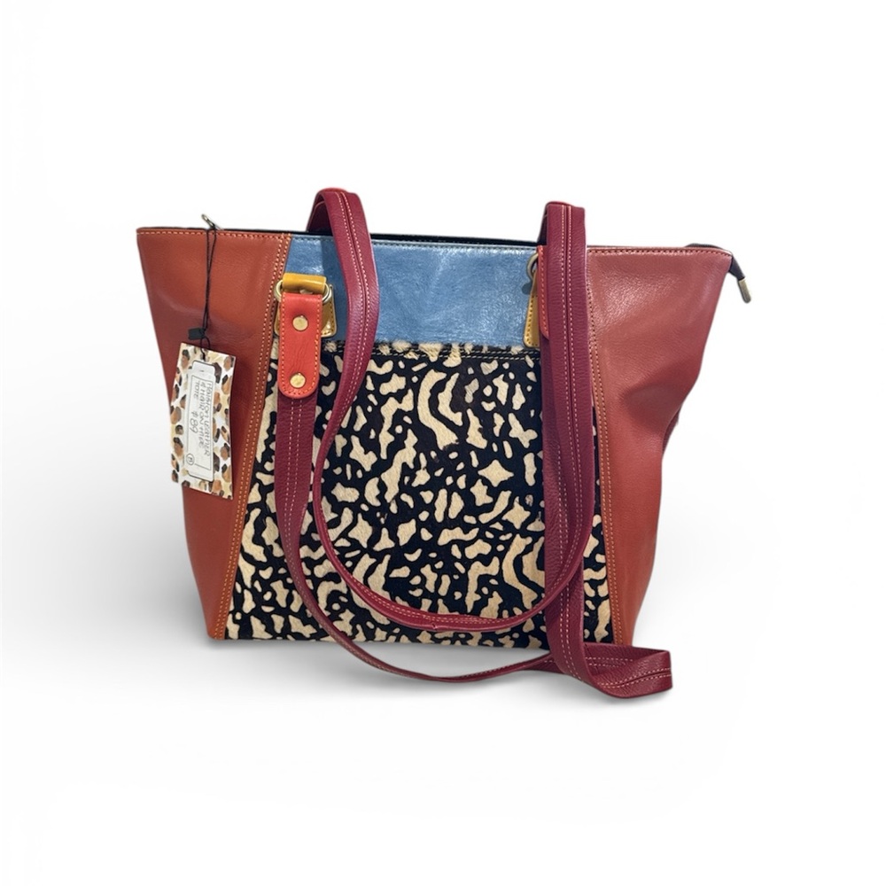 Upcycled Leather Tote NWT